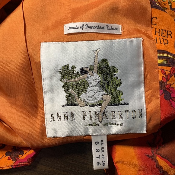 Anne Pinkerton | Travel Map Sleeveless Button Down Vest | burnt orange - Picture 10 of 13